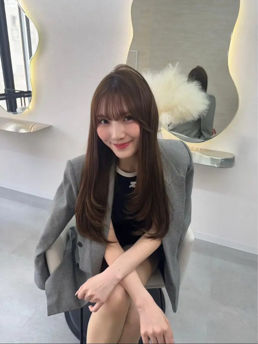 ロング カラー カット ヘアカラー 【メンズ特化】池袋 韓国スタイル飯塚のヘアスタイル