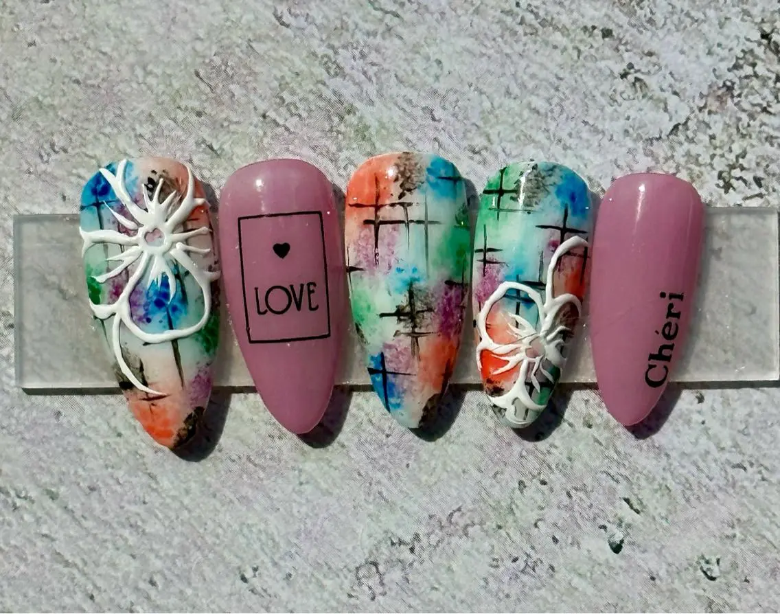 ネイル オーロラネイル 夏ネイル Mai’s nailのネイルデザイン