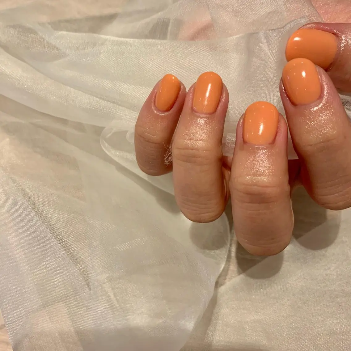 ネイル オレンジ 山本 理紗子のネイルデザイン