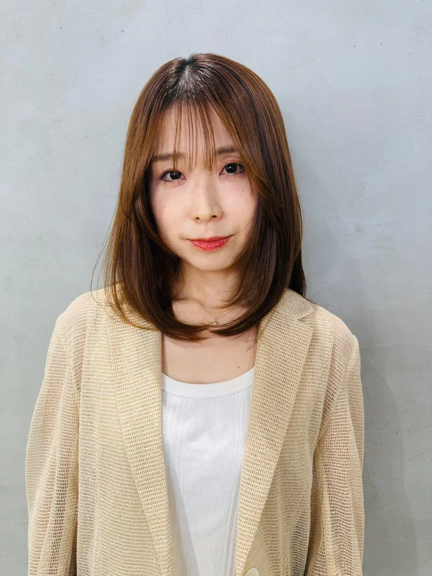 ミディアム カラー 🤍透明感カラー🤍 三浦瑠璃のヘアスタイル