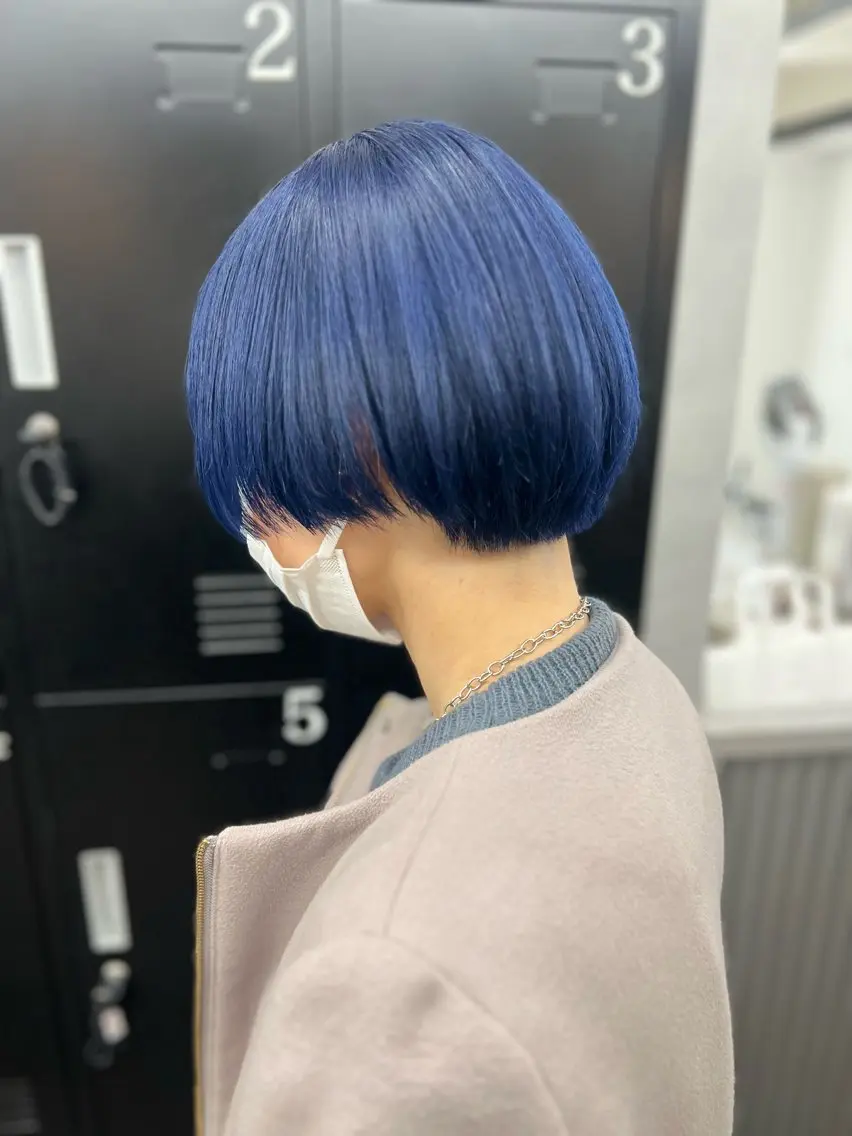 ショート カラー ブルーカラー カット ヘアカラー 透明感カラー特化🫧 🦋栗原🦋のヘアスタイル