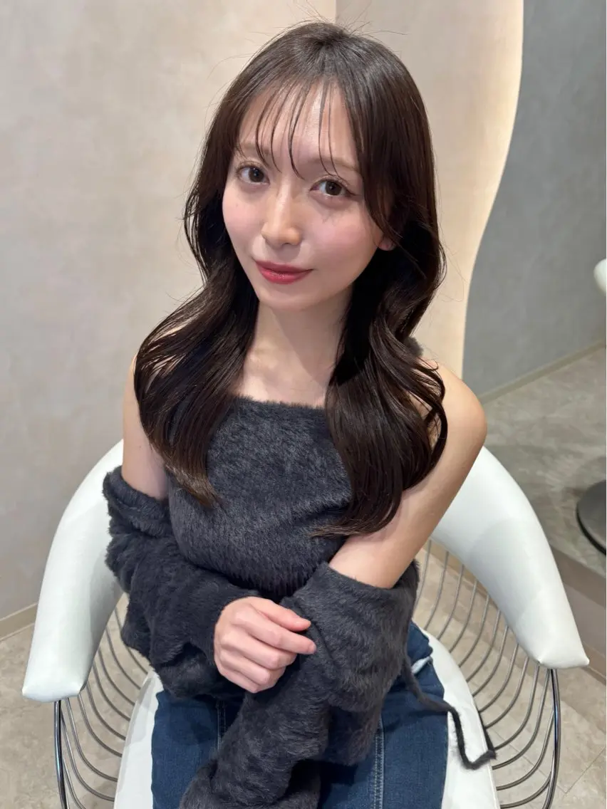 ロング カラー カット ヘアカラー 🍑艶髪/艶カラー 🍑MOMOKA🍑のヘアスタイル