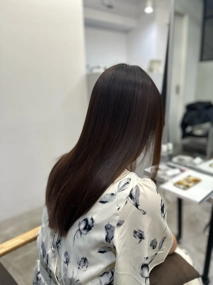 ロング パーマ 縮毛矯正 ハイトーンカラー が絶対可愛い✨泰聖✨のヘアスタイル