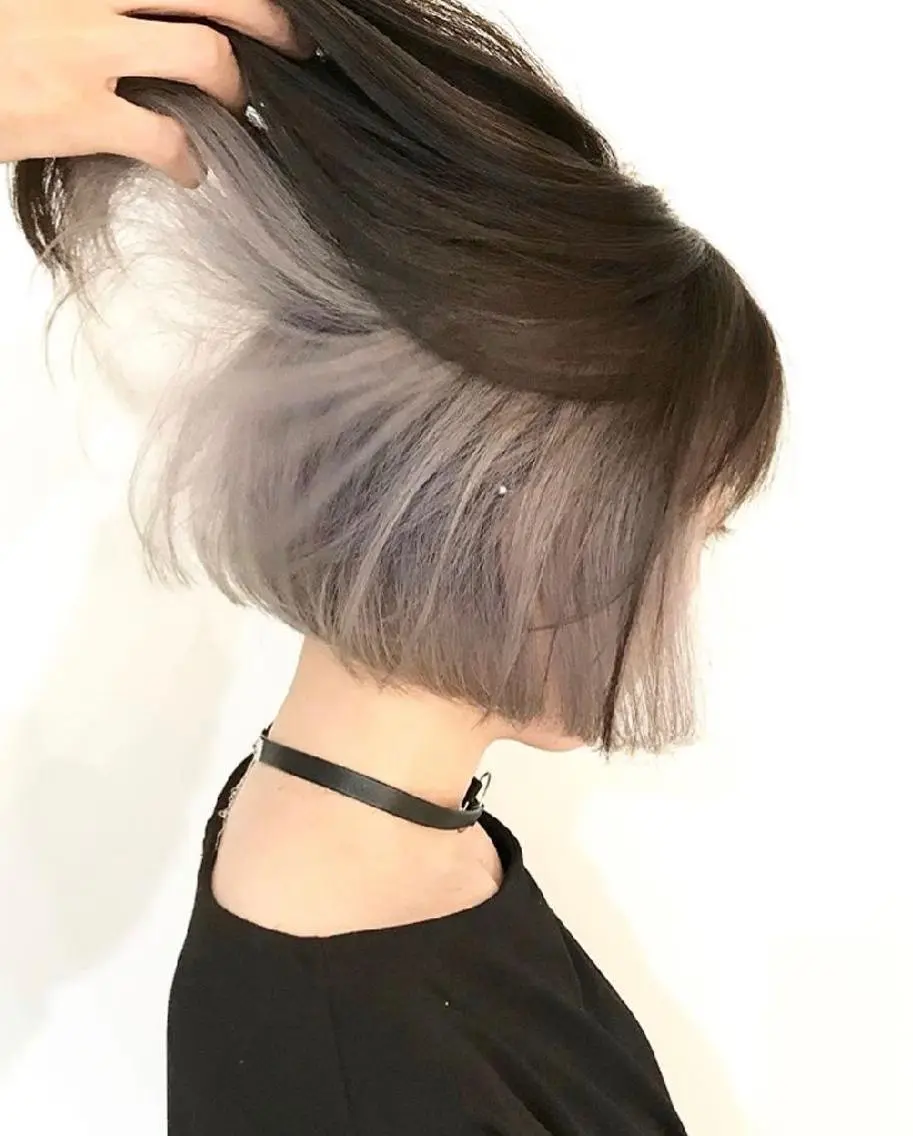 インナーカラーのみ(ブリーチ一回+カラー)の写真