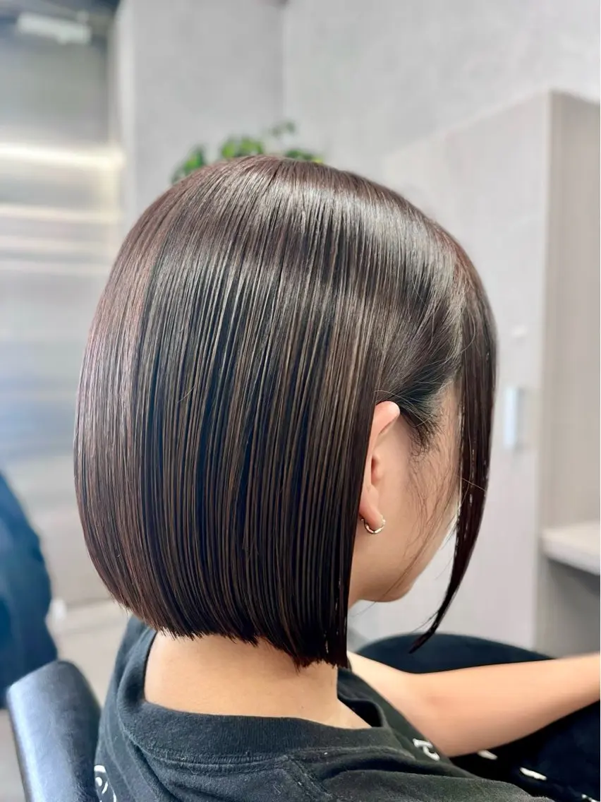 ショート カラー ブラウンカラー オレンジ オレンジブラウン ボブ オオバ｜ 理想寄せのヘアスタイル
