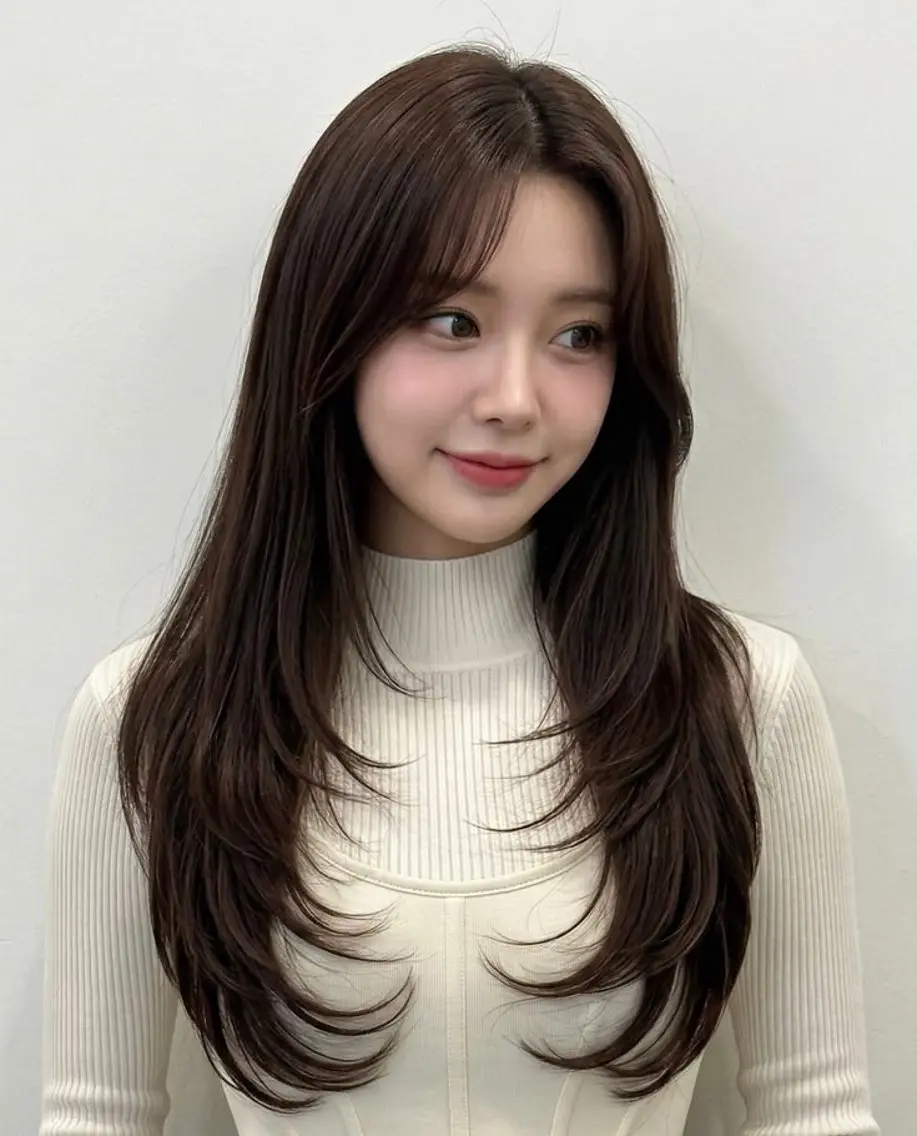 セミロング レイヤーカット⭐️ ハッシュカット特化のヘアスタイル