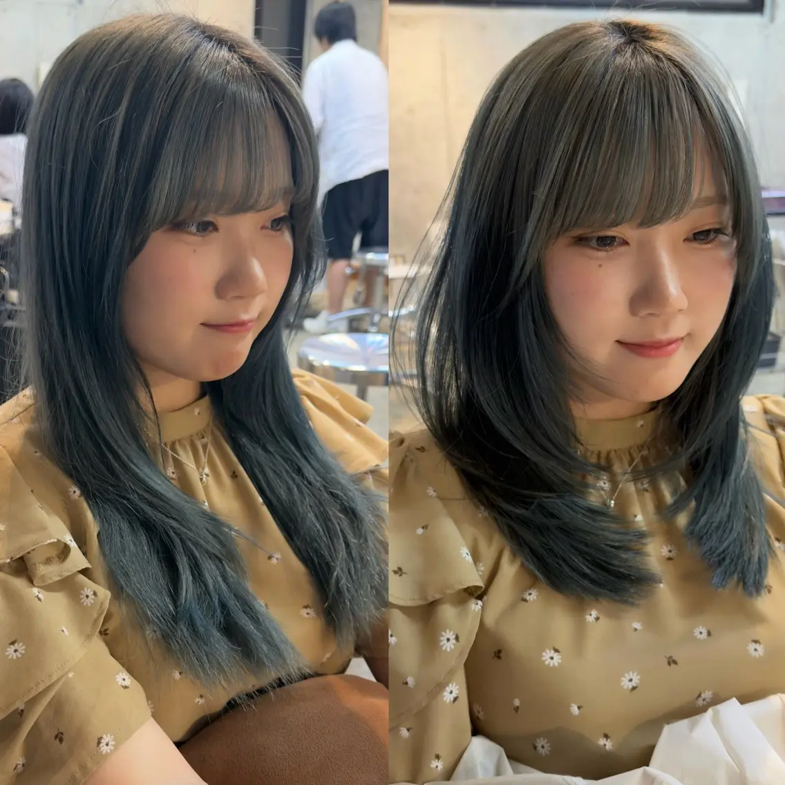 ロング ウルフ/レイヤー/ ブリーチカラーのヘアスタイル