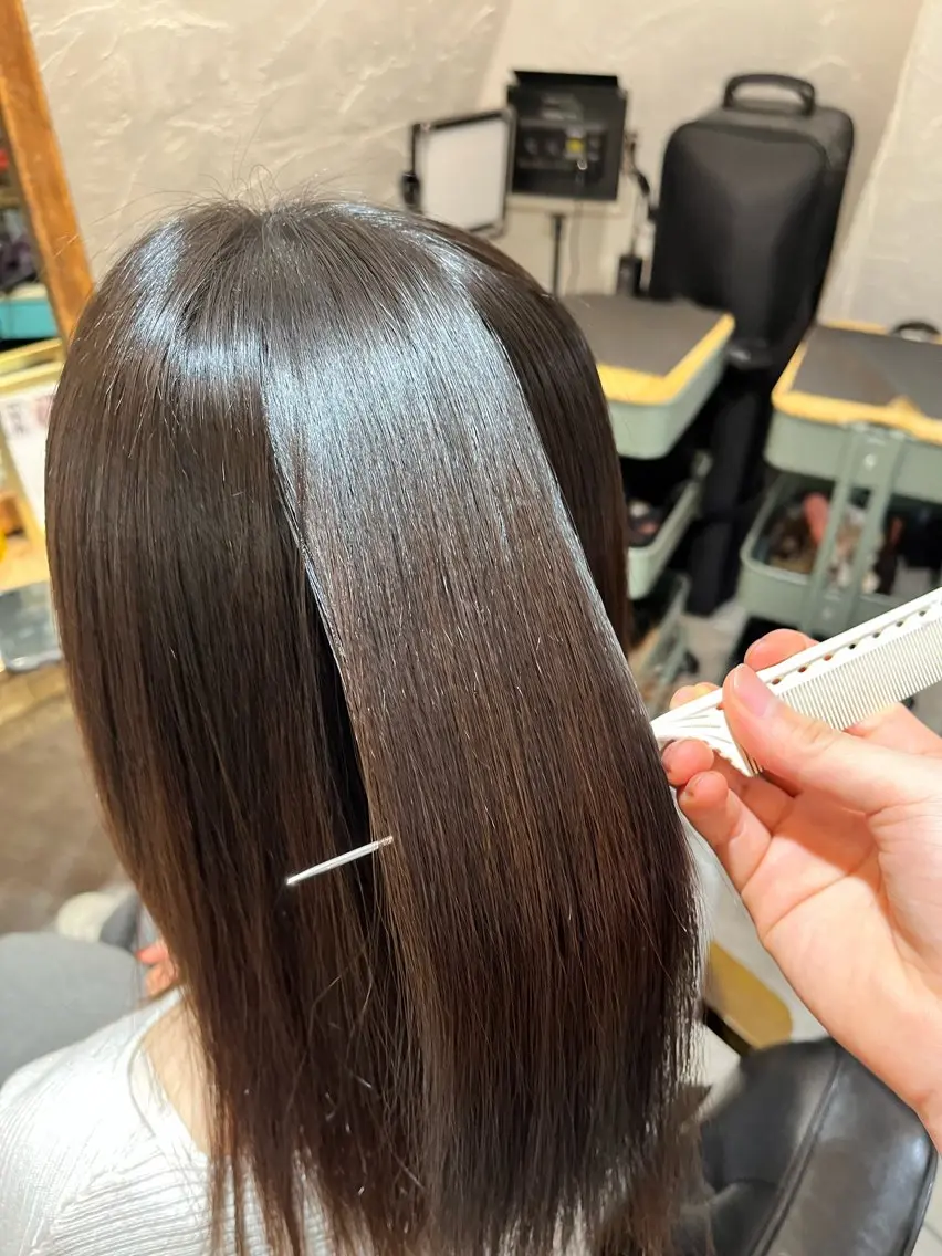 ミディアム 新宿/髪質改善 艶カラー👶Renaのヘアスタイル