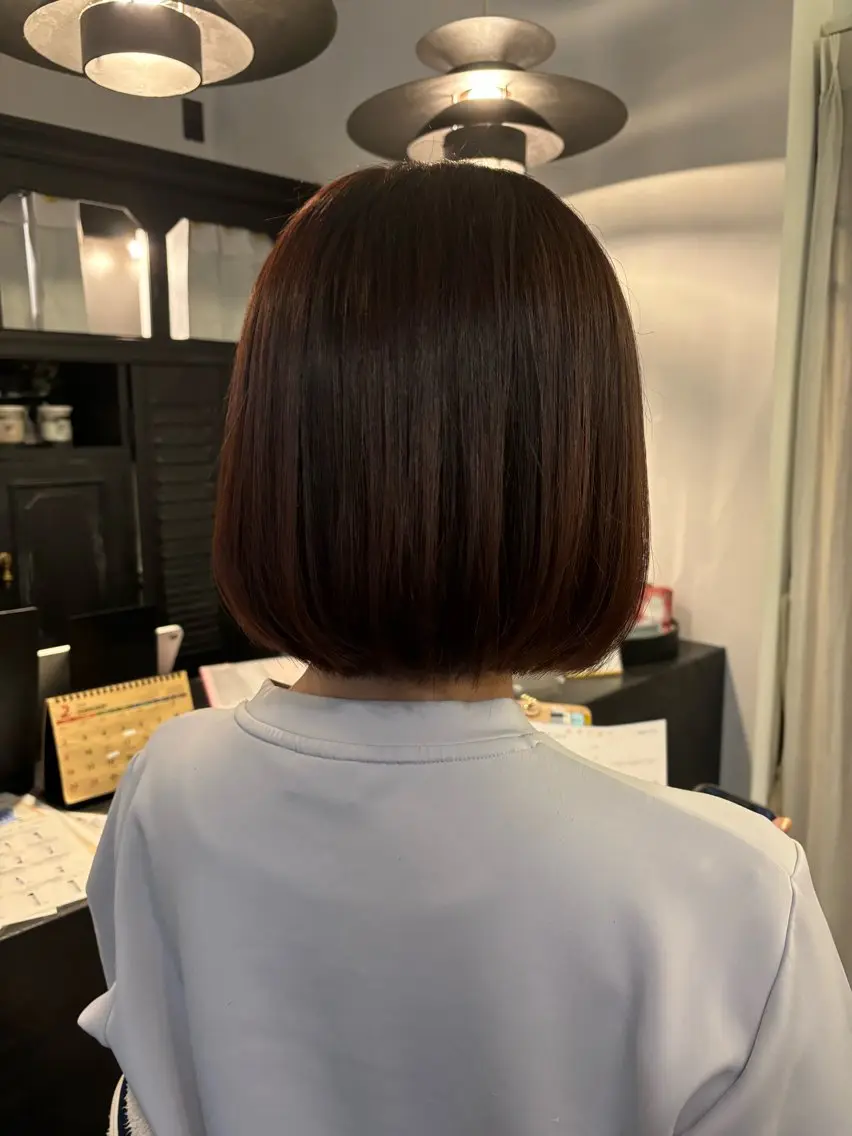 ミディアム カラー ブラウンカラー ピンクカラー ピンクブラウン comeghead 琴音のヘアスタイル