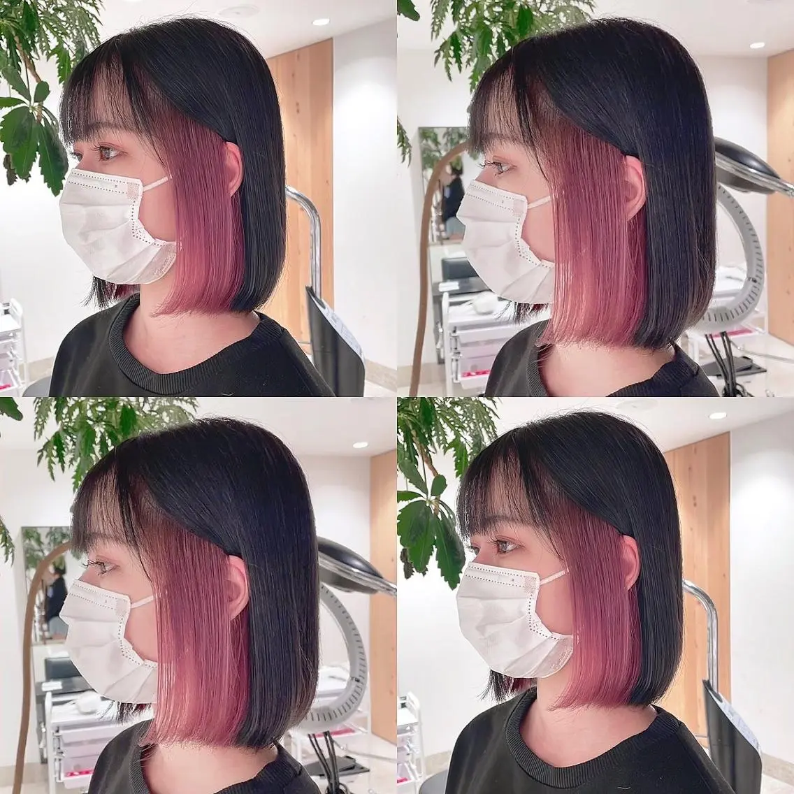 カラー ベージュカラー ブリーチ インナーカラー ピンクカラー ピンクベージュ ヘアカラー トリートメント 渋谷:インナーカラー ／🍒エリカ🍒のヘアスタイル
