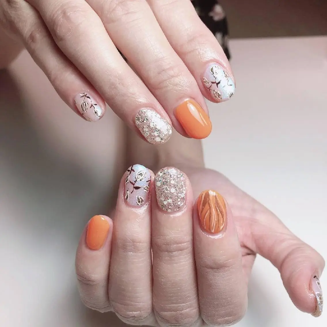 ショート ネイル フラワーネイル ニュアンスネイル 春ネイル ☺︎山部 志麻☺︎のネイルデザイン