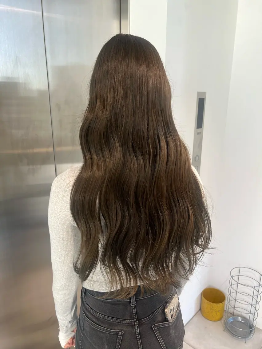 ロング カラー カット ヘアカラー トリートメント 赤みゼロ/透明感 カラー🌿KANTAのヘアスタイル
