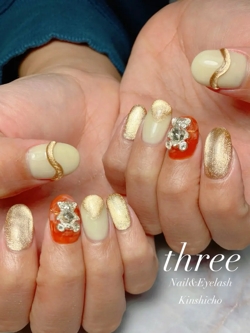ネイル 韓国ネイル ハンドネイル three Nail&Eyeのネイルデザイン