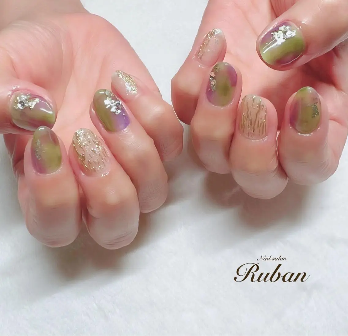 ネイル ミラーネイル ニュアンスネイル Nail salon Rubanのネイルデザイン