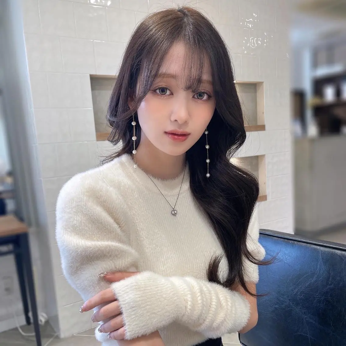 ロング カラー ブラウンカラー ケアカラー ショコラブラウン ショコラグレージュ ダブルカラー メンズカット募集 yuuka 🤍のヘアスタイル