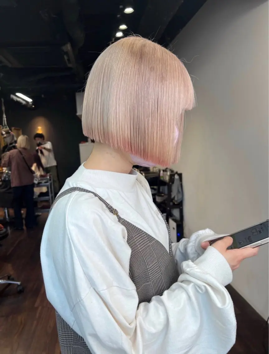 ショート カラー ブリーチ デザインカラー ダブルカラー ハイトーンカラー 🧡色落ちまで2度 楽しめる🧡ヨシキのヘアスタイル