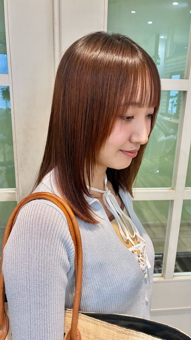 ミディアム 縮毛矯正 &.TIGRE 秋田弥生のヘアスタイル