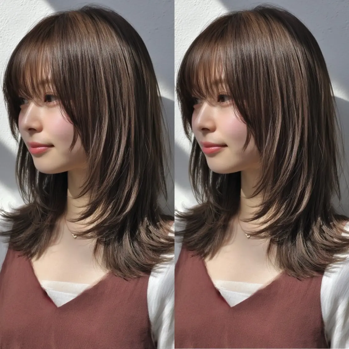ミディアム 顔まわりレイヤー 顔周りカット レイヤーカット ✨メンズパーマ✨ 沼尾隆一のヘアスタイル