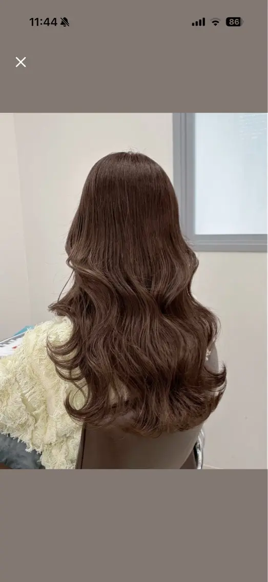 セミロング カラー カット ヘアカラー トリートメント 盛れる艶カラー× レイヤーカット/咲来のヘアスタイル