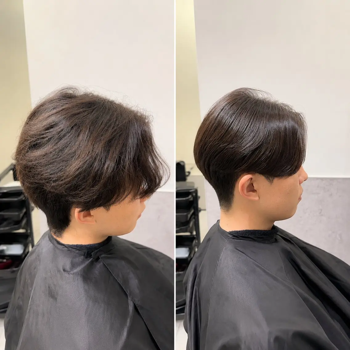 ショート メンズ センターパート 縮毛矯正 カット 縮毛矯正 【センターパート】 大竹　龍之介のヘアスタイル