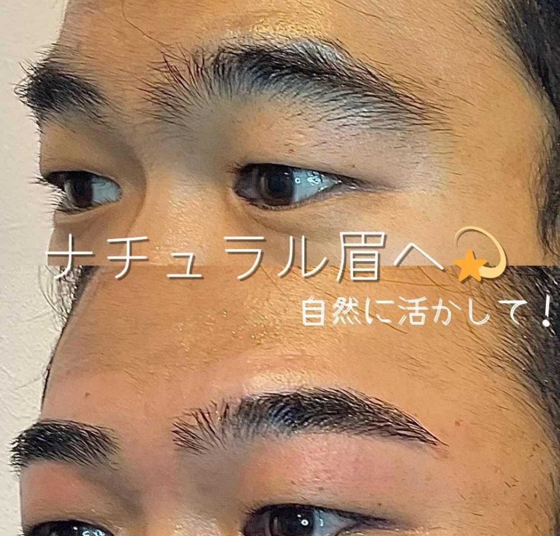 メンズ アイブロウ メンズアイブロウ 眉毛ワックス脱毛 メンズ眉毛 プラスエイトの眉毛・アイブロウイメージ