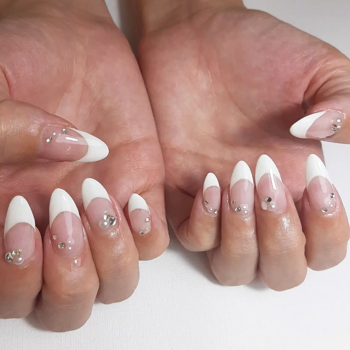 ネイル フレンチネイル ジェルネイル 持ち込み ショートネイル owlnail /持込みデザイン専門のネイルデザイン