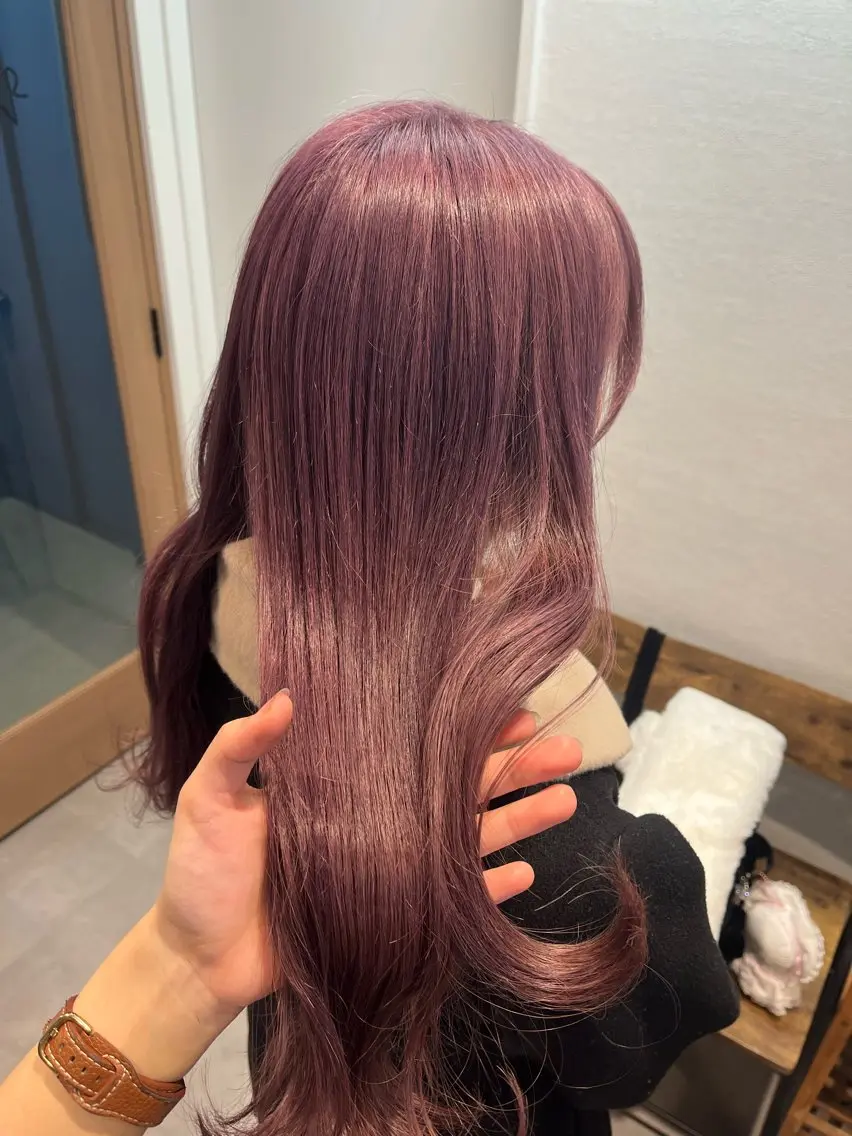 ロング カラー ブリーチ ダブルカラー ピンクカラー カット ヘアカラー マンツーマン美容師 🫧久保友華菜🫧のその他イメージ