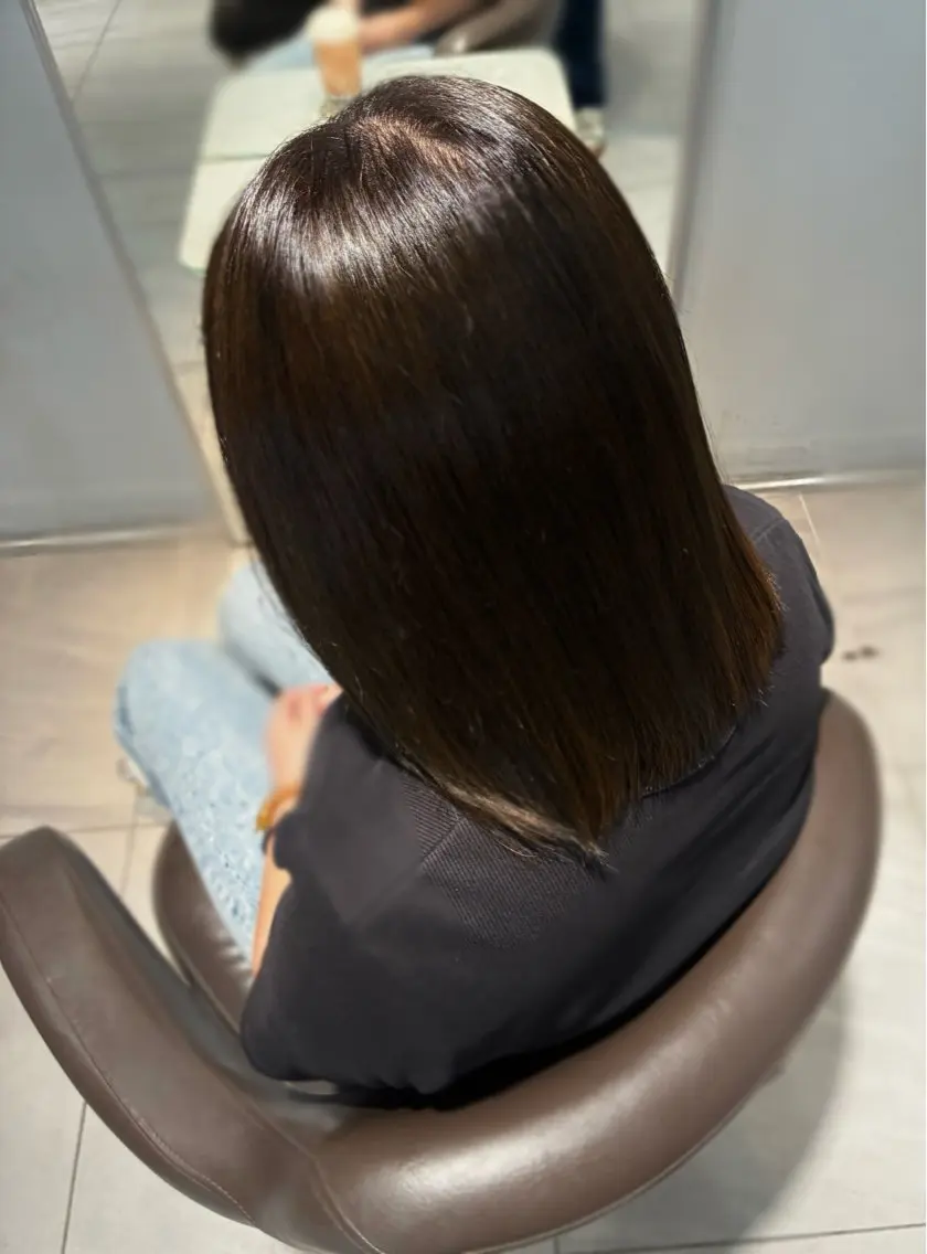 ミディアム トリートメント ヘアカラー Lee／京橋　渕口 頼のヘアスタイル