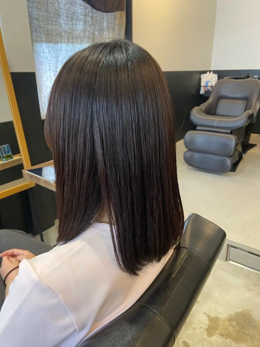 ミディアム 縮毛矯正 💫縮毛矯正/ カット💫徳永あい子のヘアスタイル