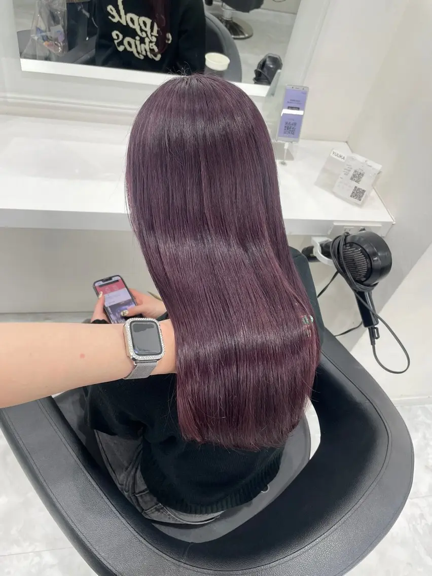ロング カラー ヘアカラー トリートメント 大人っぽ韓国🤍ブリ ーチ/mitsukiのヘアスタイル