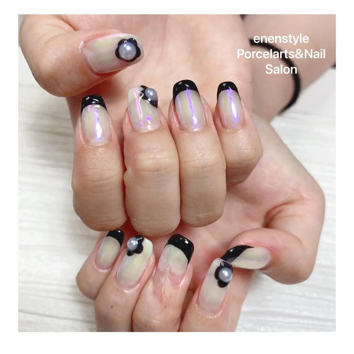 ミディアム ネイル ハンドネイル 🐾enen style 🐾のネイルデザイン