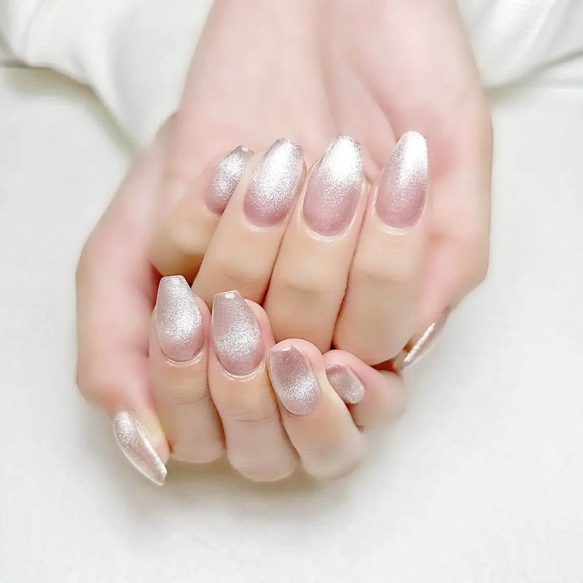 ネイル フレンチネイル マグネットネイル マグネットフレンチ オフィスネイル ワンカラーネイル rouse nail RISATOのネイルデザイン
