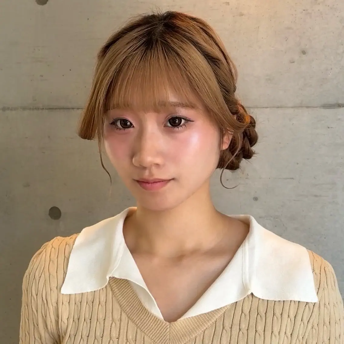 ヘアアレンジ ヘアセット hikari/大名/ 暖色カラー/ブリーチのヘアスタイル