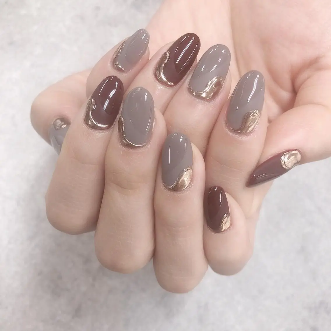 ネイル ミラーネイル オフィスネイル FASTNAIL PLUS 新宿店のネイルデザイン