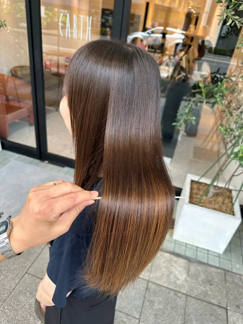 ロング 縮毛矯正 縮毛矯正 トリートメント 【髪型迷ってる方◎】 EARTH髙橋のヘアスタイル