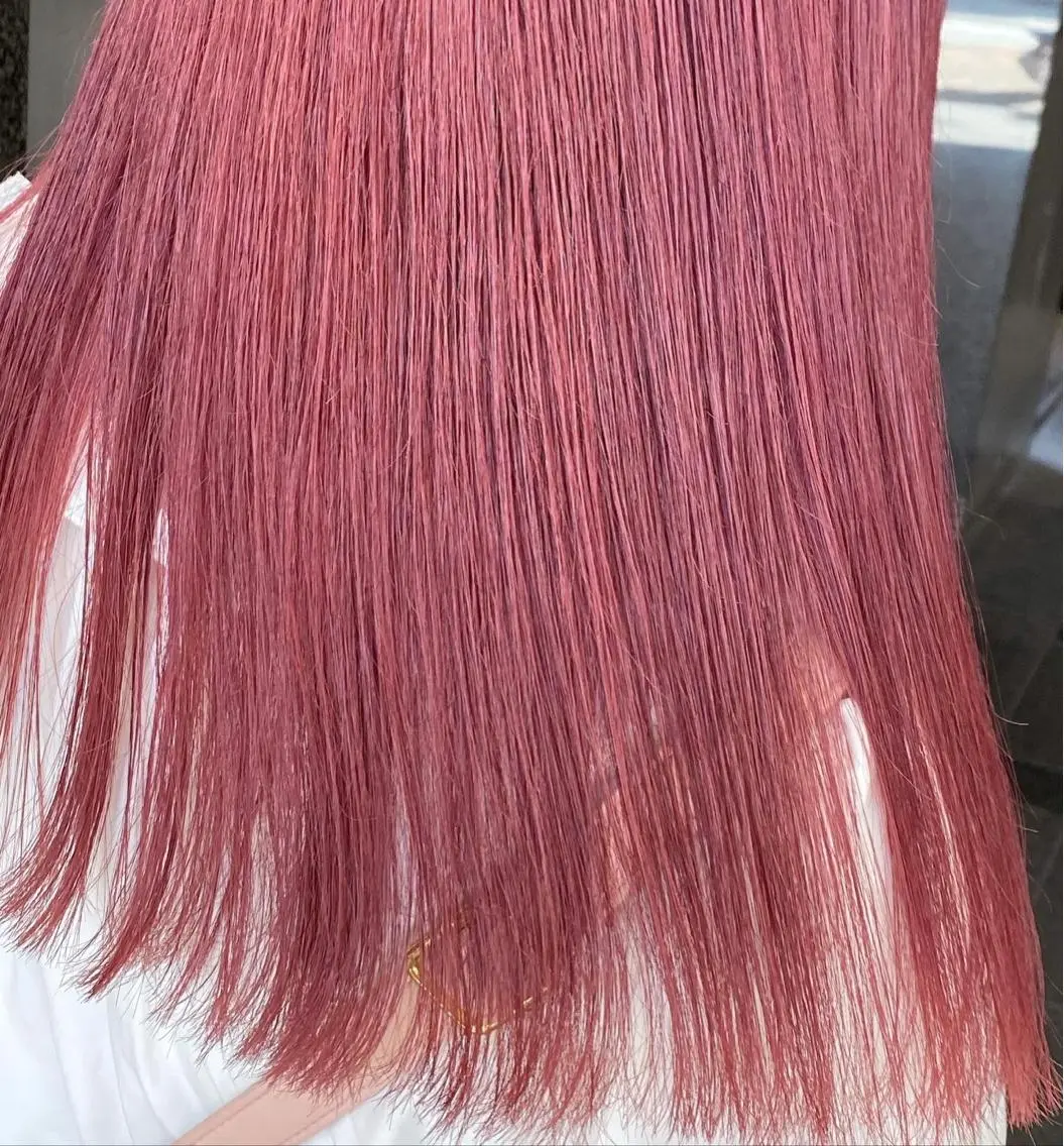 セミロング カラー パーマ ヘアアレンジ メンズ キッズ ネイル mana 暖色カラーカットのヘアスタイル