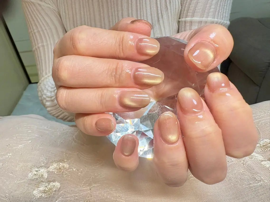 ネイル マグネットネイル マグネットワンカラー ワンカラーネイル ハンドネイル 新宿マグネット Mii Nailのネイルデザイン