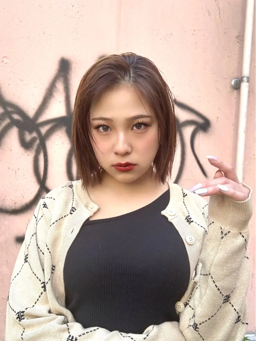 ミディアム カラー 韓国ヘア×レイヤー カット/上田丈也のヘアスタイル