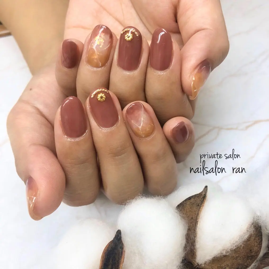 ネイル アートネイル 大理石ネイル(マーブル) 持ち込み nailsalon ranのネイルデザイン
