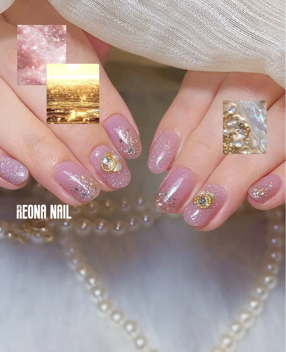ネイル ジェルネイル ハート マグネットネイル ミラーネイル パラジェル ハンドネイル Reona Nailのネイルデザイン