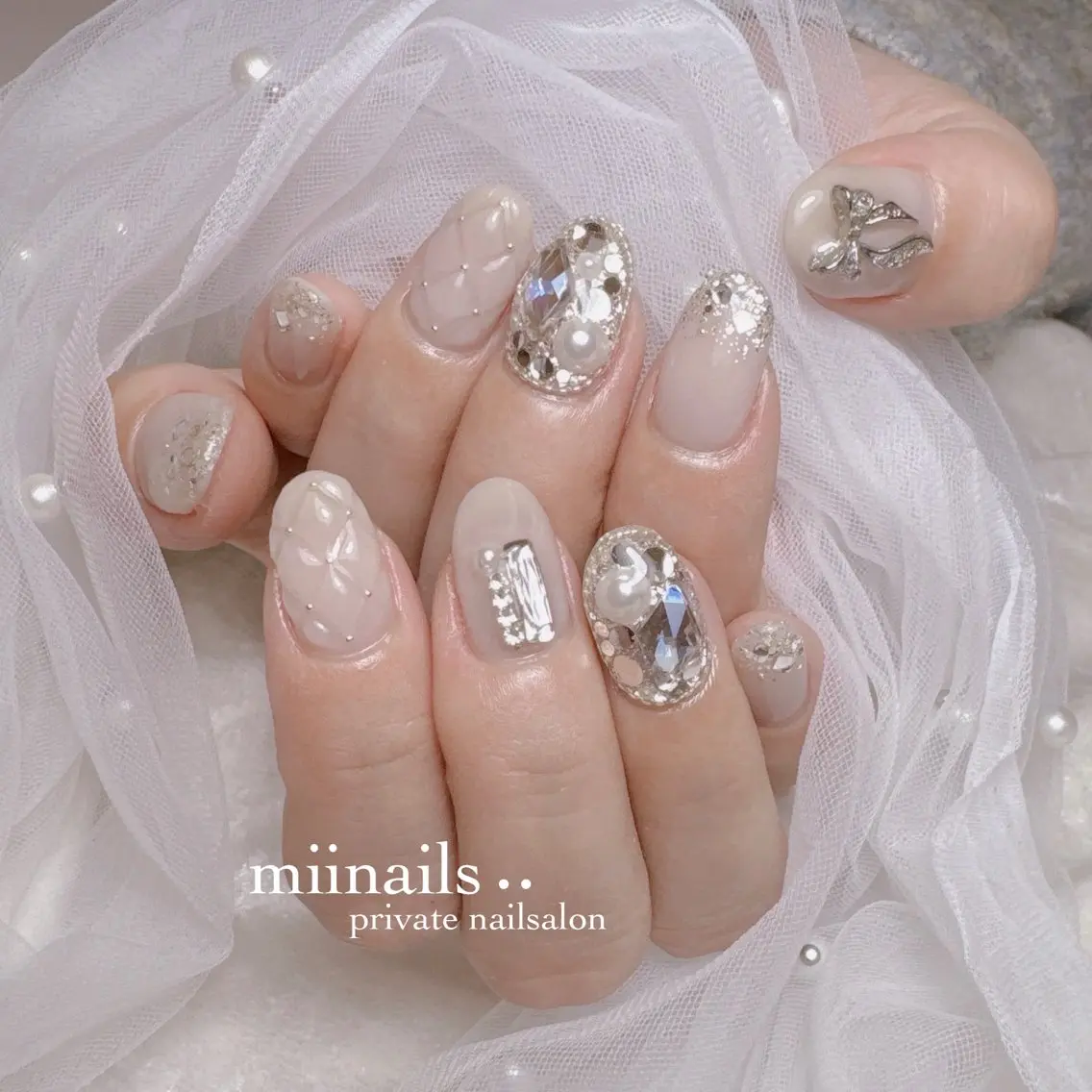 ネイル 韓国ネイル ワンホンネイル ハンドネイル nailsalon miinailsのネイルデザイン