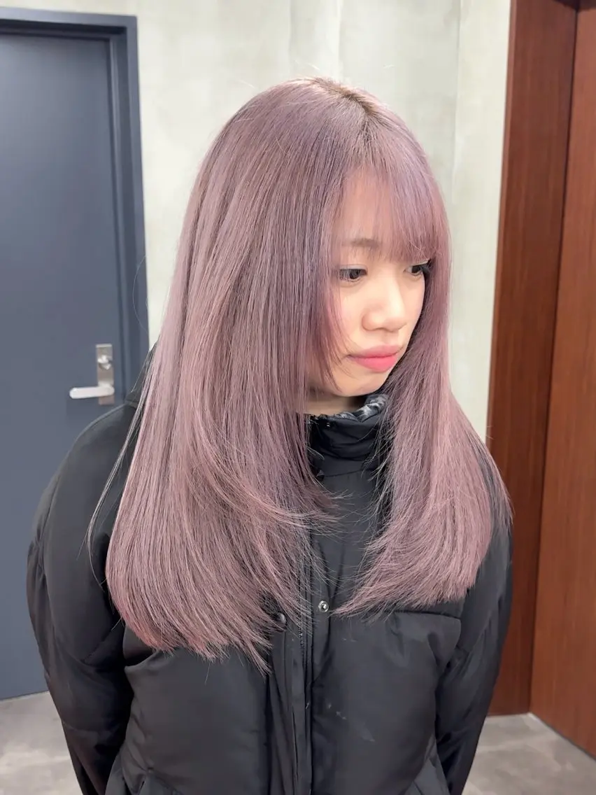 ロング カラー アッシュ ベージュカラー ブリーチ ケアブリーチ ダブルカラー カット ヘアカラー トリートメント ブリーチ ハイトーン 特化🌈フジタハルキのヘアスタイル