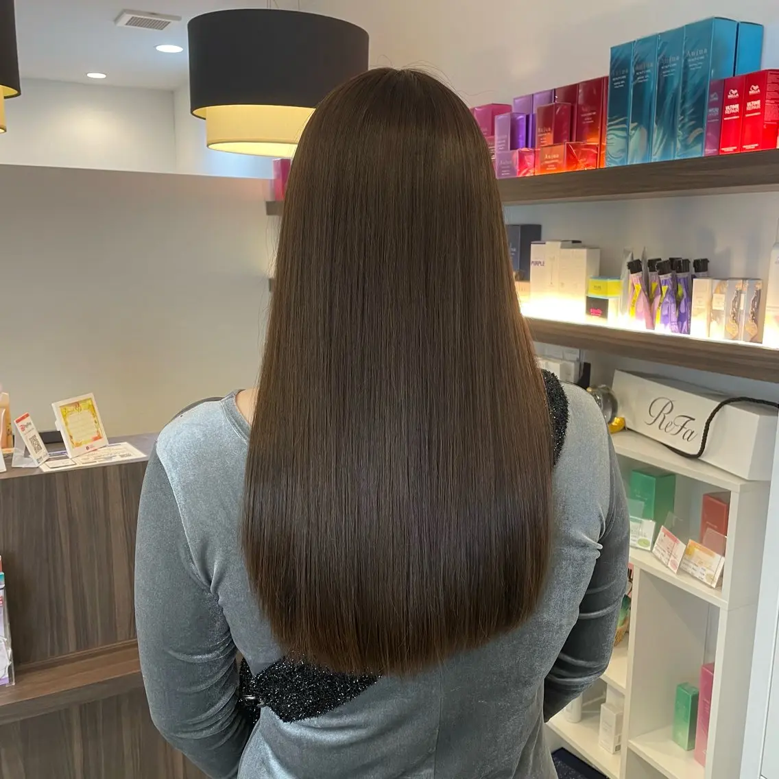 ロング 縮毛矯正 川原 飛奈のヘアスタイル