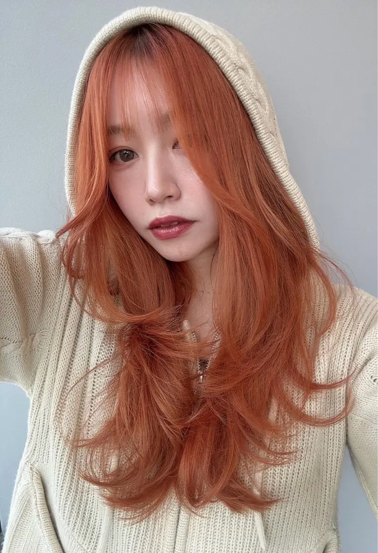 ロング カット ヘアカラー トリートメント MIRIM栄 野田航生のヘアスタイル