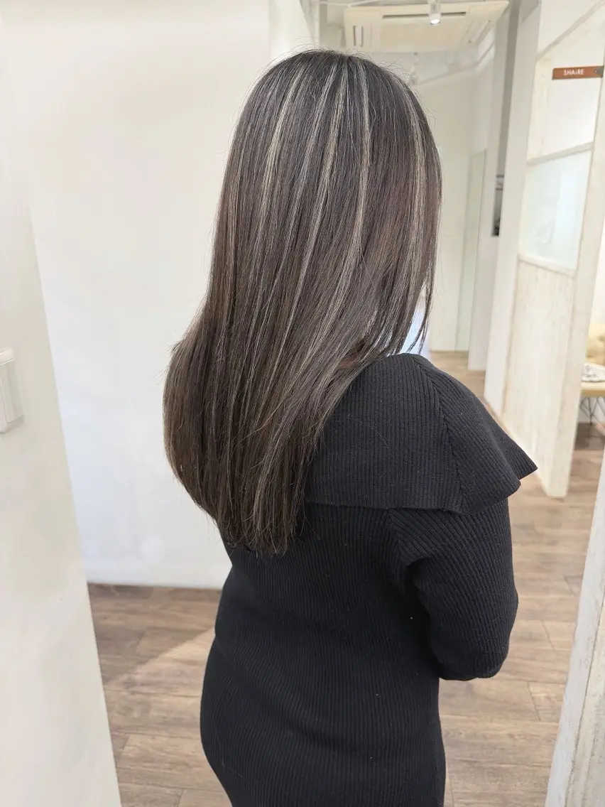 ロング カラー ヘアカラー トリートメント ハイライト⭐️上野 高広のヘアスタイル