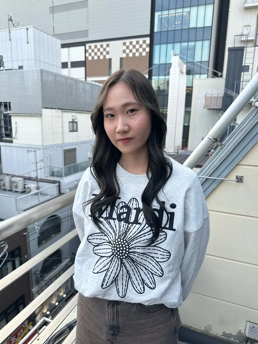 セミロング ケアカラー ボブ 髪質改善 韓国風ヘア レイヤーカット カット ヘアカラー トリートメント 心斎橋 韓国レイヤ ー指名No.1renのヘアスタイル