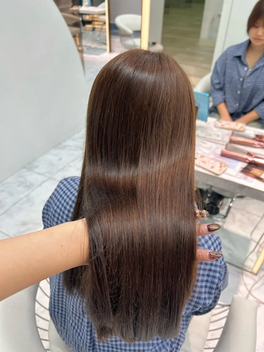 セミロング カット ヘアカラー トリートメント Shousui Mutsumiのヘアスタイル