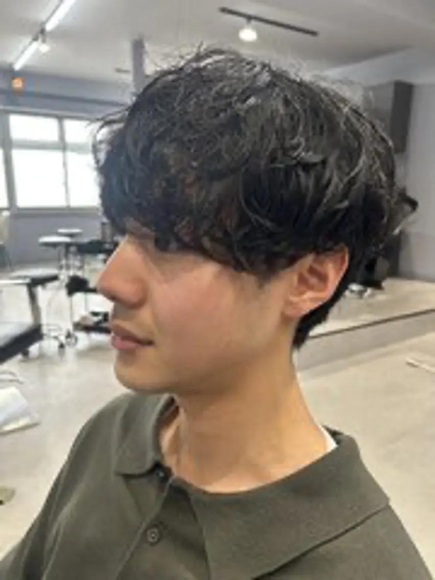 メンズ フェザーパーマ メンズパーマ Men's Rico Chihayaのヘアスタイル