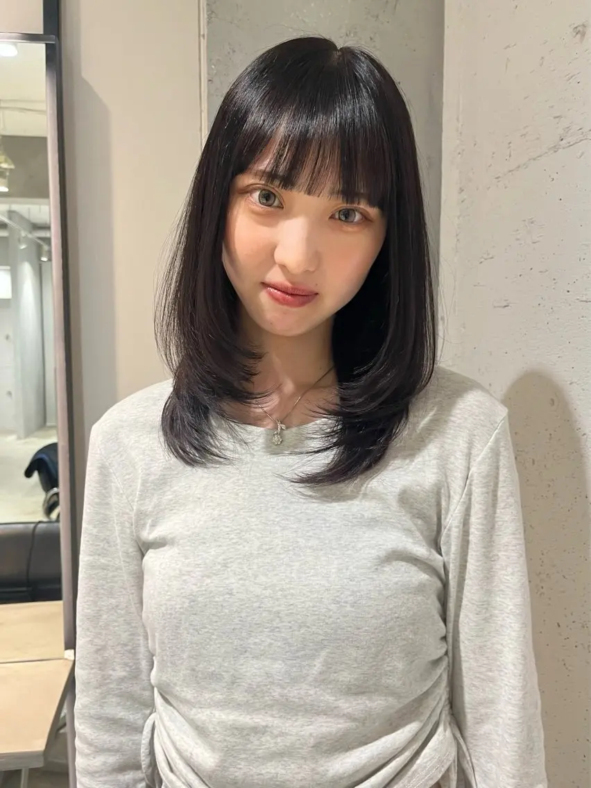 ミディアム ミディアムレイヤー レイヤーカット Juna✂️ レイヤー / ボブのヘアスタイル