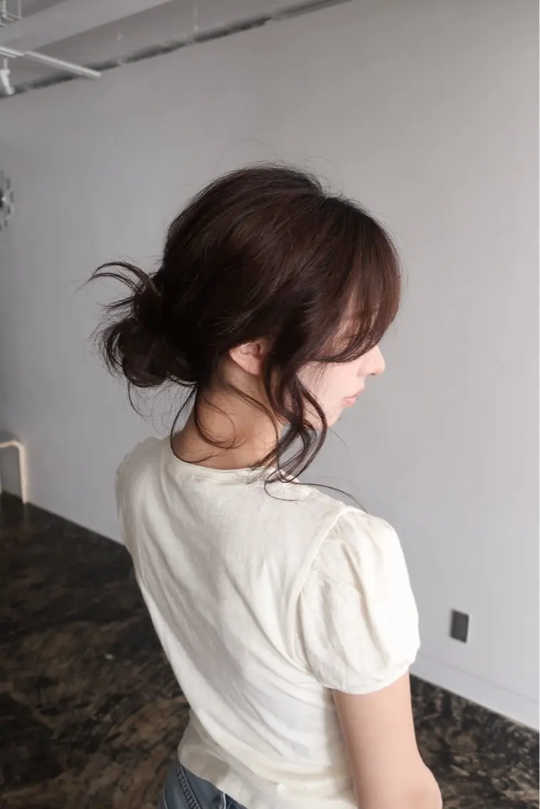 セミロング 韓国風ヘア 京都烏丸- イノウエ ツムギのヘアスタイル